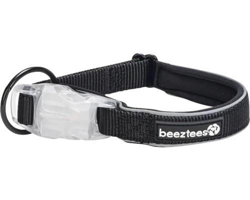 Schwarzes Hundehalsband mit Be একদিন Logo