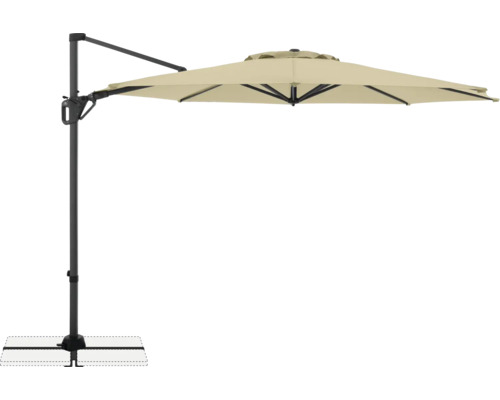 Freischirm mit Standfuß für den Außenbereich