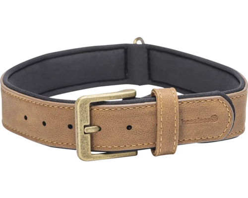 Halsband beeztees Balacron Hundehalsband AX braun 47 - 57 cm x 3 cm Kunstleder Hundehalsband aus Leder mit Schnalle