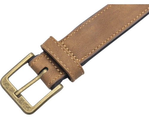 Brauner Ledergürtel mit Metallschnalle