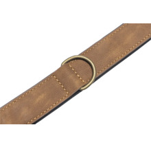 Brauner Gürtel mit D-Ring aus Metall
