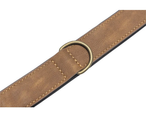 Brauner Gürtel mit D-Ring aus Metall