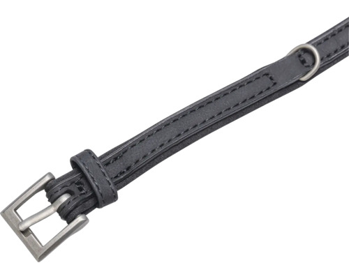 Schwarzer Ledergürtel mit Metallschnalle