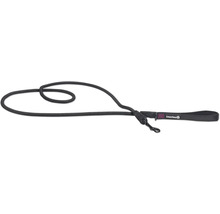 Schwarze Hundeleine mit Griff und Karabinerhaken