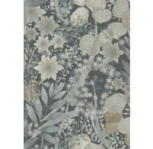 Tapete mit Blumen- und Blattmuster