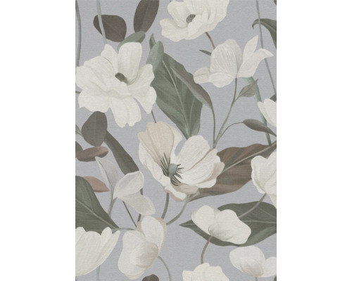 Tapete mit Blumenmuster und Blättern