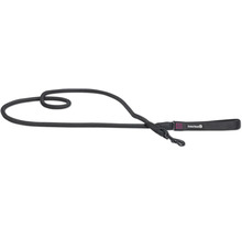 Schwarze Hundeleine mit Handschlaufe und Karabinerhaken