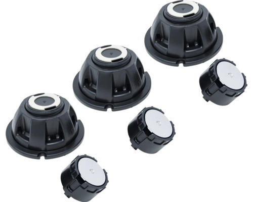 SCHULTE Duschwannenfüße ExpressPlus Unterbaufuß zu Duschwanne Cento oder Linea 3 Stück EP2077-3 Mehrere schwarze Magnethalter für verschiedene Anwendungen