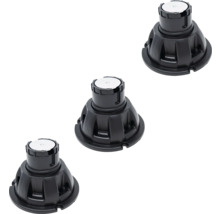 Drei schwarze Terrassenlager