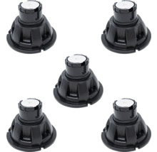 Fünf Terrassenlager zur Höhenverstellung