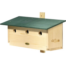 Vogelhaus aus Holz mit drei Eingängen