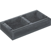 Grauer Pflanzstein mit zwei Kammern