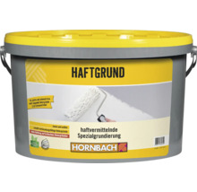 Haftgrund in einem grauen Eimer mit gelbem Deckel