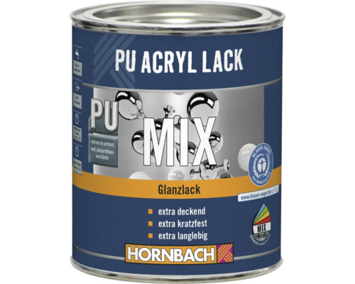 HORNBACH PU Acryl Lack glänzend im Wunschfarbton mischen lassen PU Acryllack Dose von Hornbach