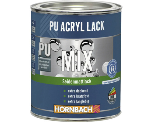 HORNBACH PU Acryl Lack seidenmatt im Wunschfarbton mischen lassen PU Acryl Lack Dose von Hornbach
