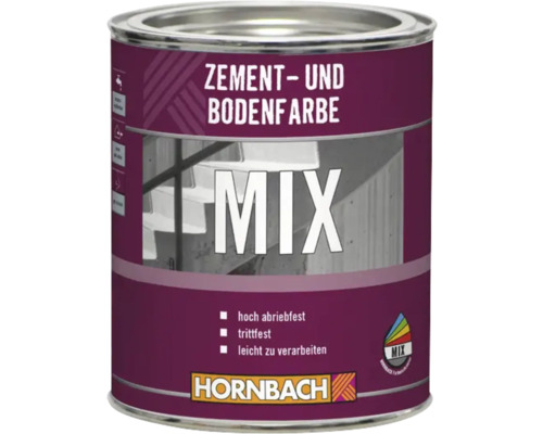 HORNBACH Zement- und Bodenfarbe im Wunschfarbton mischen lassen Farbeimer mit Zement- und Bodenfarbe der Marke Hornbach