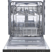 Geöffneter Geschirrspüler mit herausziehbaren Rosten