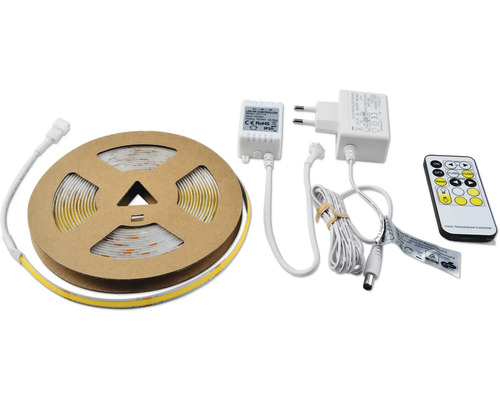 LED-Lichtband mit Trafo, Steuerung und Fernbedienung auf einer Spule