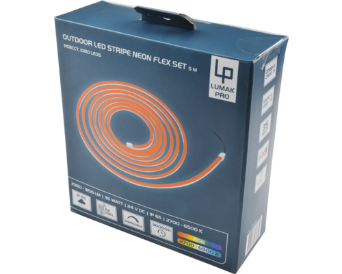 Lumak Pro Outdoor LED Stripe Neon Flex Set 5 Meter Verpackung