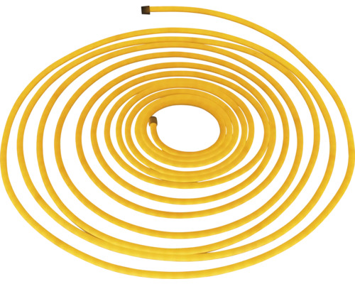 Gelber Heizungsrohr in aufgerollter Form