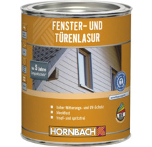 Dose Fenster- und Türenlasur mit Schutz vor Witterung und UV-Strahlung, blockfest, tropf- und spritzfrei, Hornbach Logo