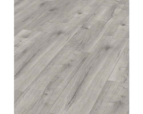 Laminat Nature Sense Loja Eiche hellgrau Landhausdiele 1292 x 246 x 8 mm Verlegter Laminatboden in Holzoptik