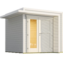 Gartenhaus mit Doppeltür und Lamellenfenster