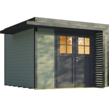 Gartenhaus mit Doppeltür und horizontaler Holzverkleidung