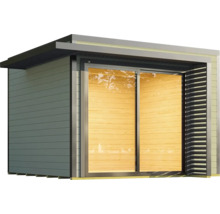 Modernes Gartenhaus mit Schiebetür