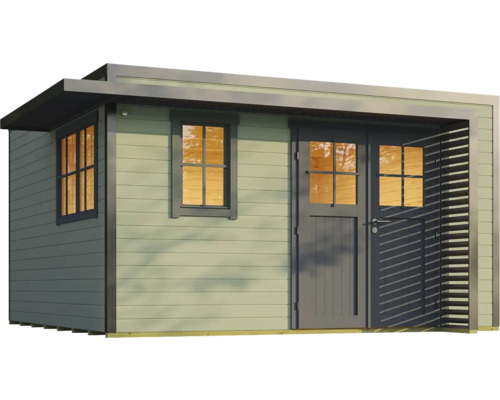 Gartenhaus mit Fenster und Tür