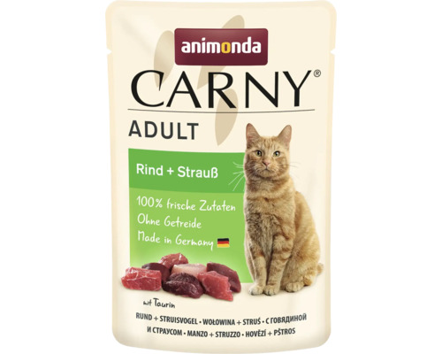 Katzenfutter nass animonda Carny Adult Rind & Strauß 85 g Animonda Carny Adult Katzenfutter Rind plus Strauß