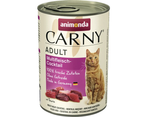 Katzenfutter nass animonda Carny Adult Multi-Fleischcocktail 400 g Animonda Carny Adult Katzenfutter Dose mit Multi-Fleisch-Cocktail