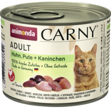 Animonda Carny Adult Katzennahrung mit Huhn, Pute und Kaninchen in Dose