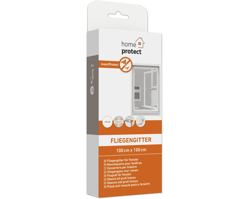Fliegengitter für Fenster, 100 cm x 100 cm, verpackt