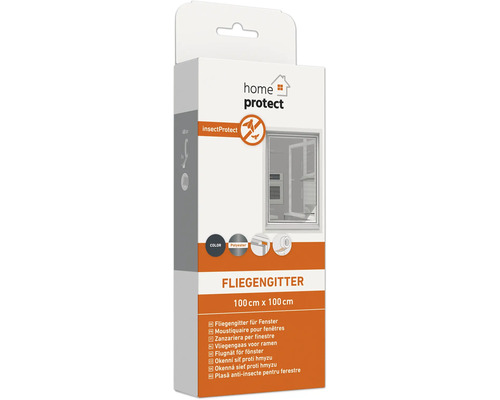 Verpackung eines Fliegengitters für Fenster, Größe 100 cm x 100 cm