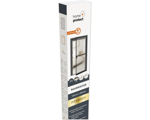 Verpackung einer Rahmentür mit Klemmzarge aus Aluminium, 120 cm x 240 cm, Premium Insektenschutz