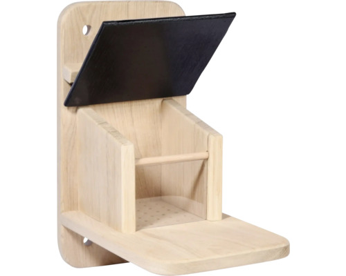 Eichhörnchenhaus aus Holz mit offenem Dach