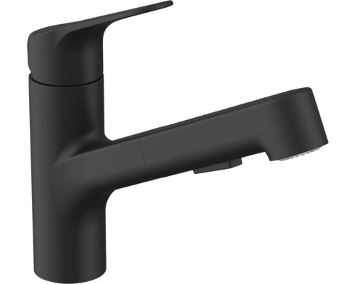 KEO Küchenarmatur mit herausziehbarere Brause SHAZA CoolStart schwarz matt Schwarze Küchenarmatur mit Ausziehbrause