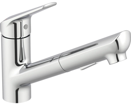 SERIES Küchenarmatur mit Brause OKAB chrom glänzend Küchenarmatur mit ausziehbarer Brause