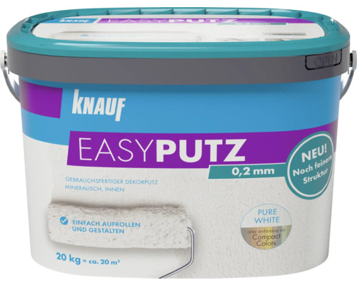 Knauf EASYPUTZ Dekorputz extra Fein 0,2 mm weiß 20 kg Knauf Easyputz gebrauchsfertiger Dekorputz im Eimer