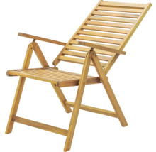 Holzliegestuhl mit Armlehnen