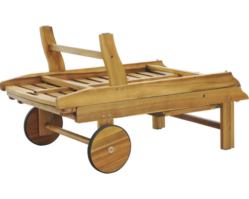 Holzliege mit Rädern zum einfachen Transport