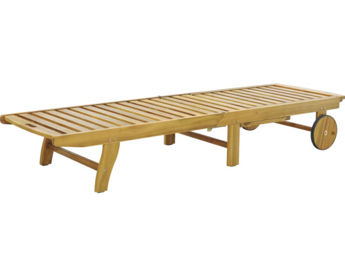 Holzliege mit Rädern für den Garten