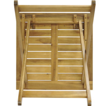 Holztisch zusammengeklappt
