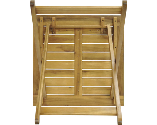 Holztisch zusammengeklappt