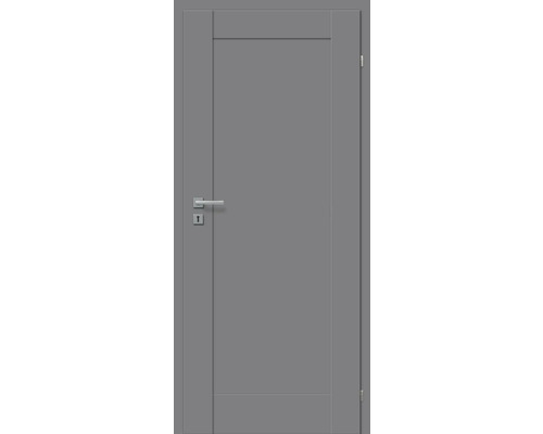 Pertura Zimmertür VINDA Uni Grau 98,5x198,5 rechts mit Schlüssellochbohrung Graue Innentür mit Drückergarnitur und Schloss