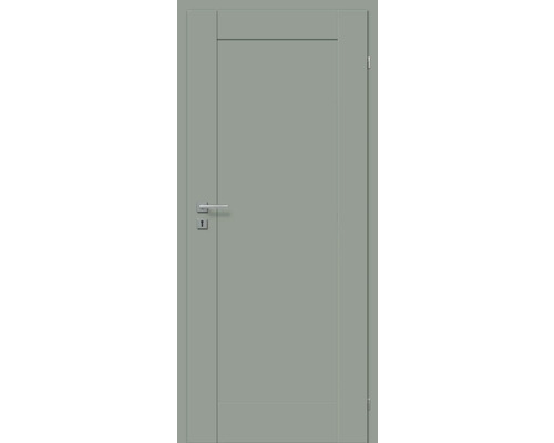 Pertura Zimmertür VINDA Uni Grün 73,5x198,5 rechts mit Schlüssellochbohrung Graue Innentür mit Türgriff