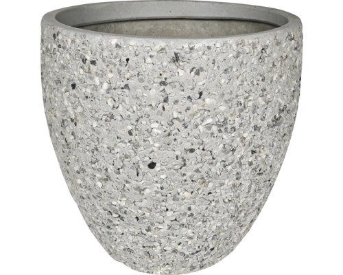 Blumentopf Kieselstein Kunststoff Ø 54 cm H 54 cm hellgrau Blumentopf aus Steinzeug