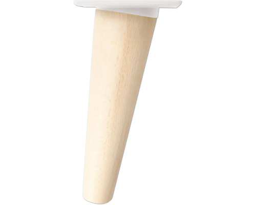 Tarrox Möbelfuß SCANDIA Balance Ø 24-48 x 150 mm Holz buche weiß 1 Stück Möbelfuß aus Holz