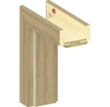 Schnittansicht eines Türrahmens mit Holzmaserung